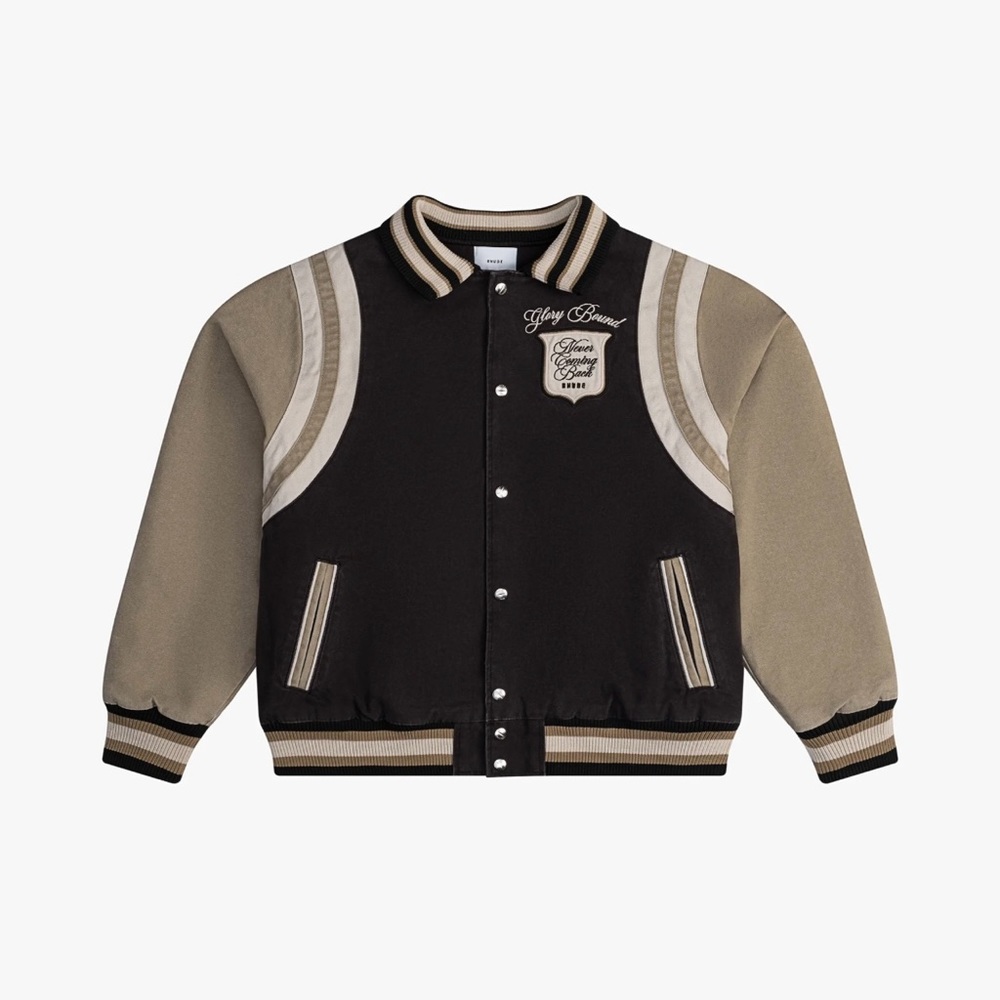RHUDE Washed Canvas Varsity Jacket